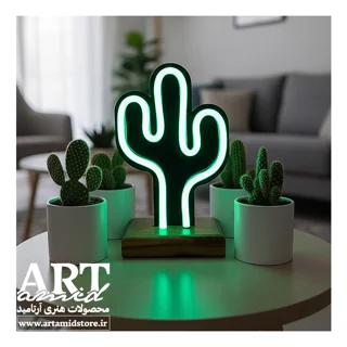 شب خواب نئونی-طرح کاکتوس مینیمال